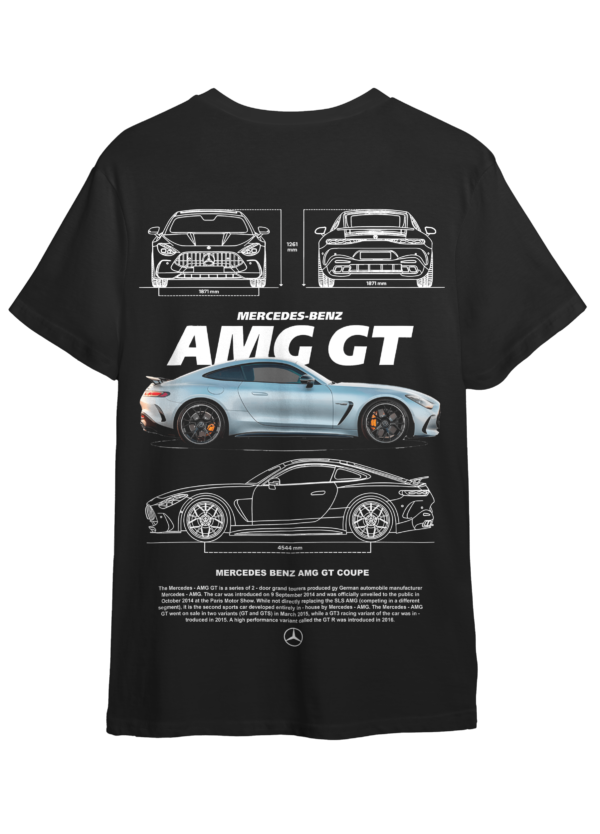 LuxeRide Collection: Mercedes-Benz AMG GT Front and Back Print Oversize Fit T-Shirt - Image 10