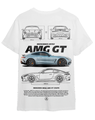 LuxeRide Collection: Mercedes-Benz AMG GT Front and Back Print Oversize Fit T-Shirt