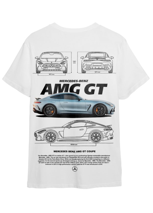 LuxeRide Collection: Mercedes-Benz AMG GT Front and Back Print Oversize Fit T-Shirt