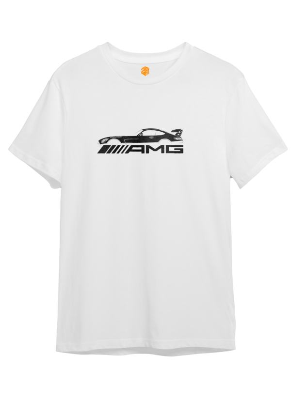 LuxeRide Collection: Mercedes-Benz AMG GT Front and Back Print Oversize Fit T-Shirt - Image 2