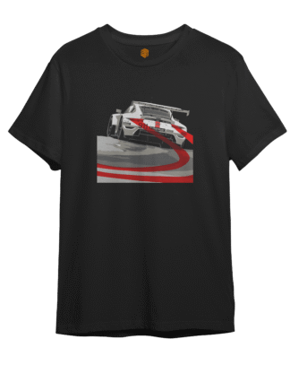 LuxeRide Collection: Porsche 911 RSR-19 Front Print Oversize Fit T-Shirt