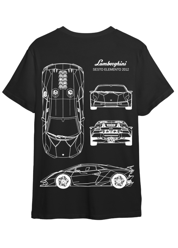 LuxeRide Collection: Lamborghini Sesto Elemento 2012 Edition Oversize Fit T-Shirt