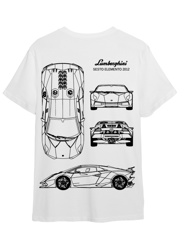 LuxeRide Collection: Lamborghini Sesto Elemento 2012 Edition Oversize Fit T-Shirt - Image 4