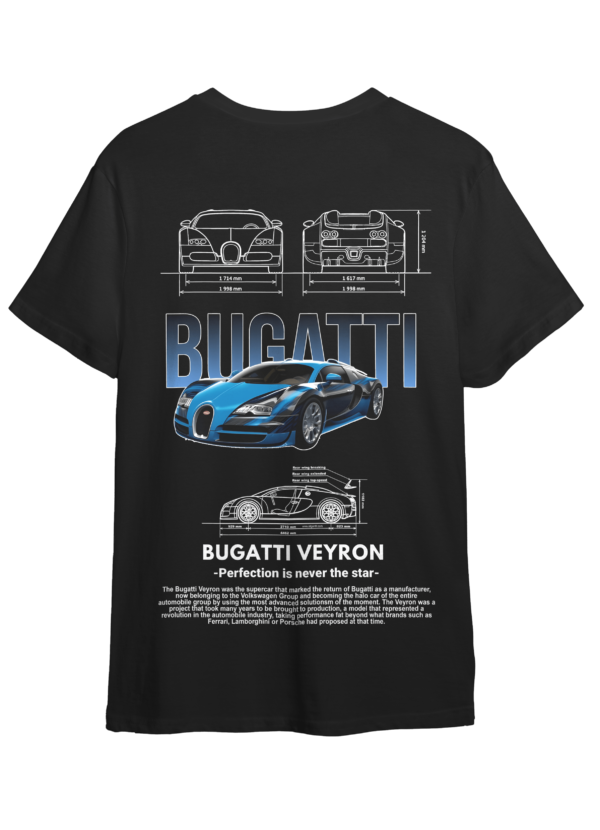 LuxeRide Collection: BUGATTI VEYRON Edition Oversize Fit T-Shirt (Black/White)