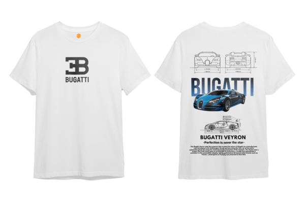 LuxeRide Collection: BUGATTI VEYRON Edition Oversize Fit T-Shirt (Black/White) - Image 13