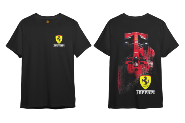 LuxeRide Collection: 2 Ferrari F1 Car Edition Oversize Fit T-Shirt 2 - Image 3