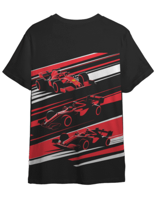 LuxeRide Collection: Ferrari F1 Full Back Print Oversize Fit T-Shirt