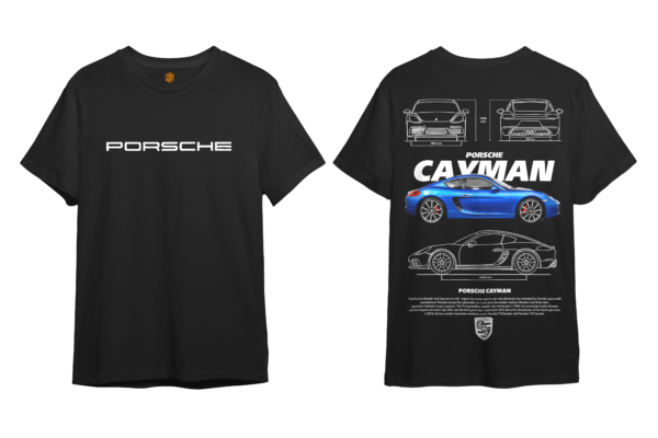 LuxeRide Collection: Porsche Cayman Edition Oversize Fit T-Shirt - Image 3