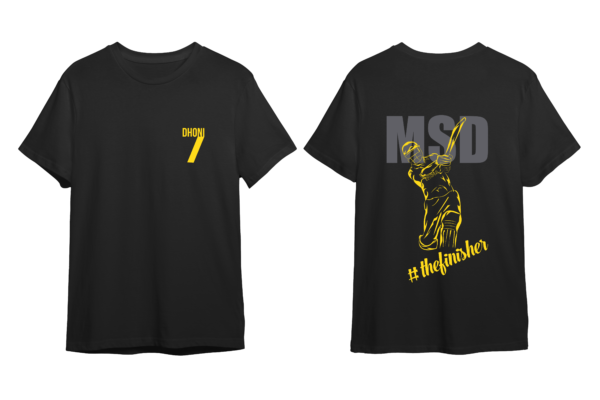 MS Dhoni Captain Cool Bio-Wash Cotton T-Shirt - Image 3